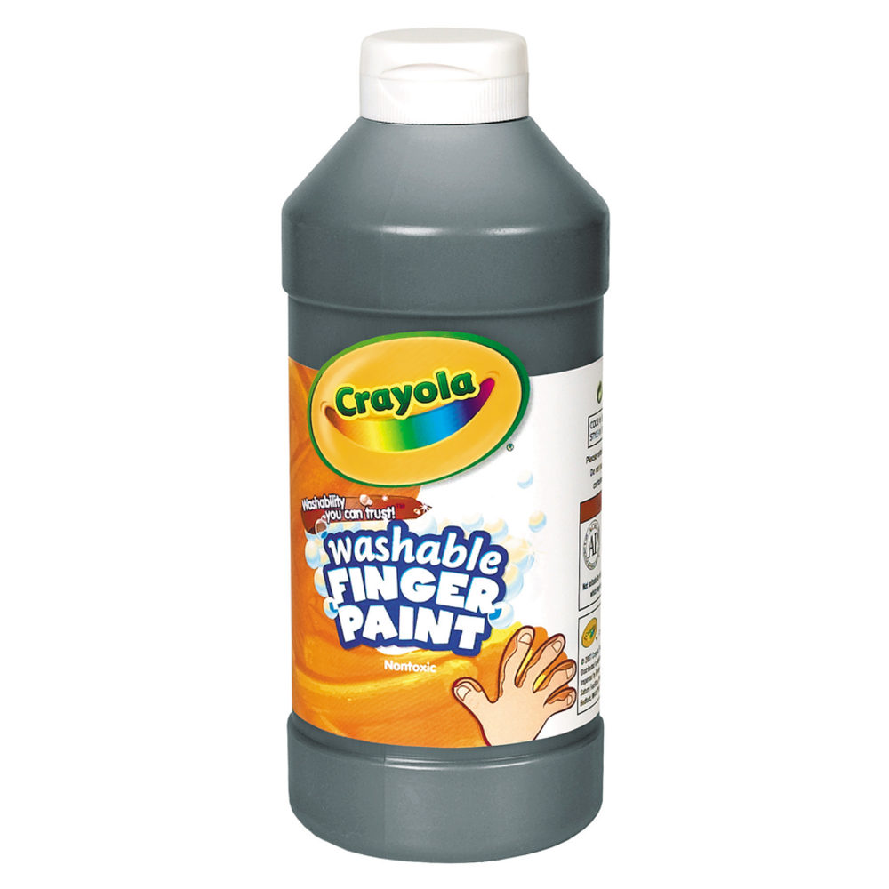 Crayola Washable Finger Paint, 16 Oz., Black (Min Order Qty 6) MPN:551316051