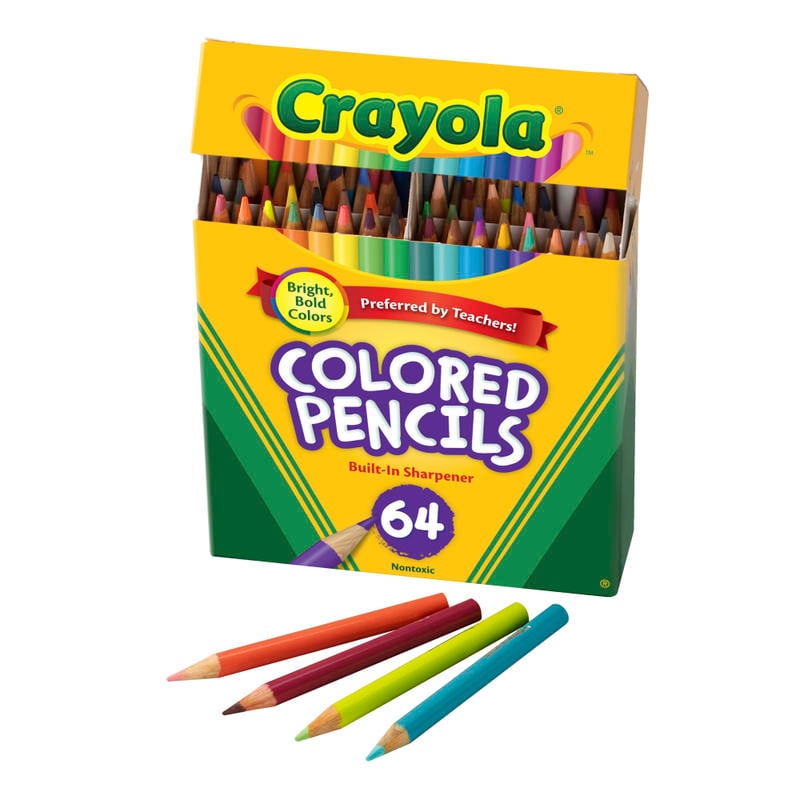 Crayola Kids Color Choice Short Color Pencil Set, Box Of 64 (Min Order Qty 8) MPN:68-3364