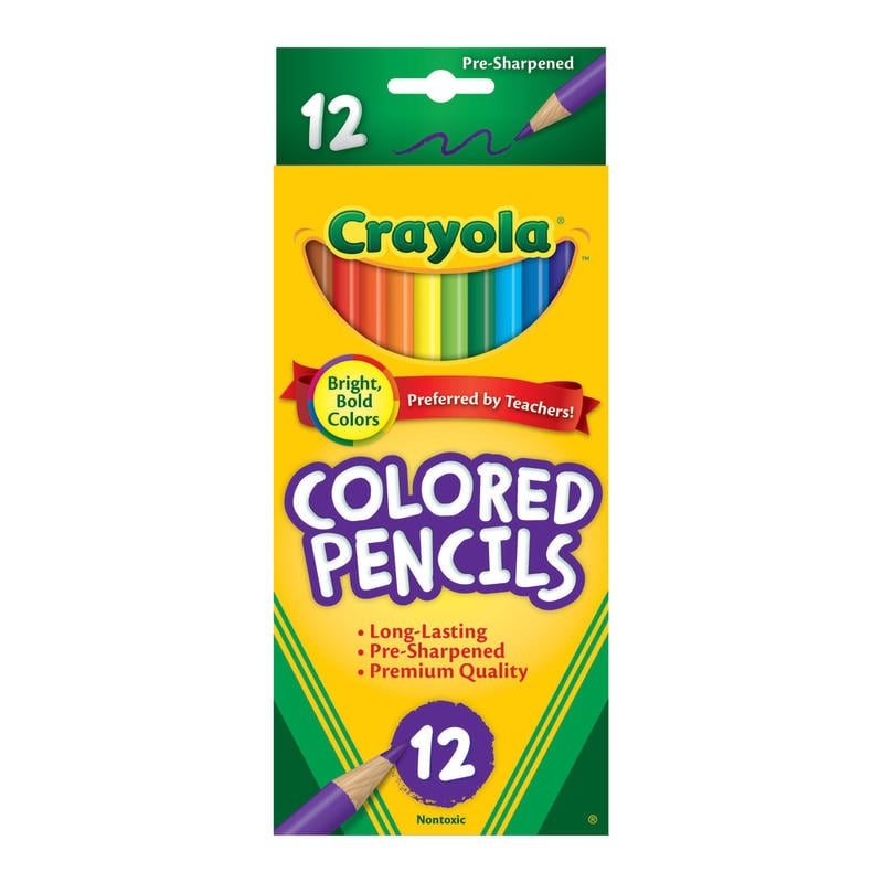 Crayola Color Pencils, Assorted Colors, Set Of 12 Color Pencils (Min Order Qty 24) MPN:68-4012