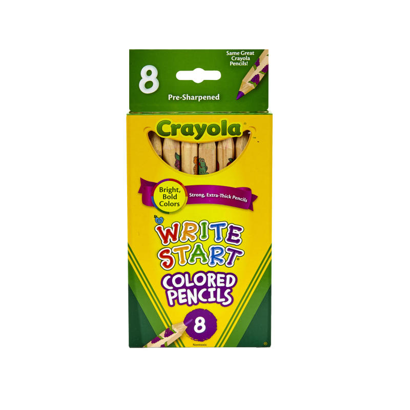 Crayola Write Start Color Pencils, Set Of 8 Colors (Min Order Qty 15) MPN:68-4108