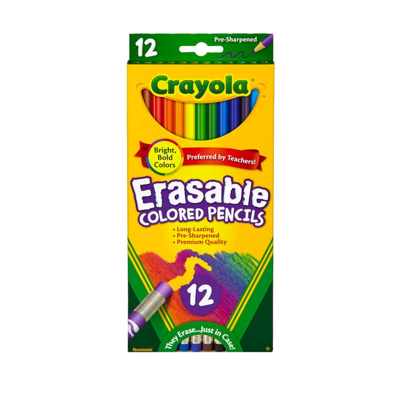 Crayola Erasable Colored Pencils, Pack Of 12 Pencils (Min Order Qty 14) MPN:68-4412