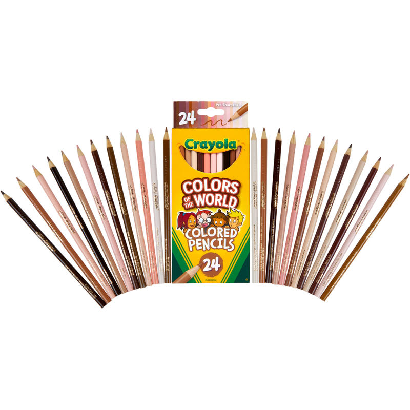 Crayola Color Of The World Colored Pencils, 3 mm, Assorted Colors, Pack Of 24 Pencils (Min Order Qty 13) MPN:68-4607