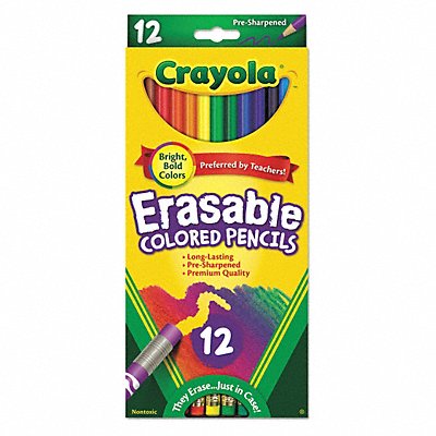 Color Pencil Erasable Assorted PK12 MPN:684412