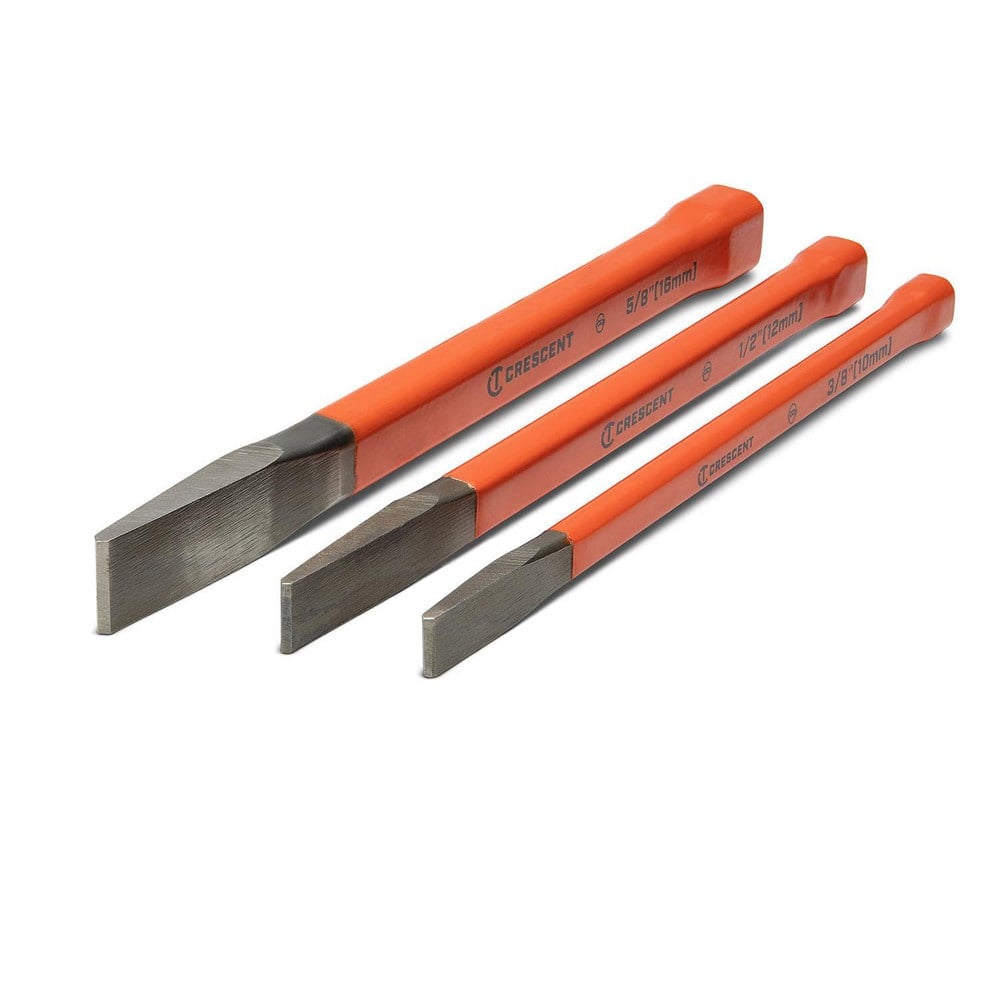 Chisel Sets, Set Type: Cold Chisel Set , Body Material: Steel , Handle Material: Alloy Steel , Container Type: Carded , Includes: 1/2