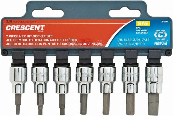 Hex Bit Socket Set: 3/8