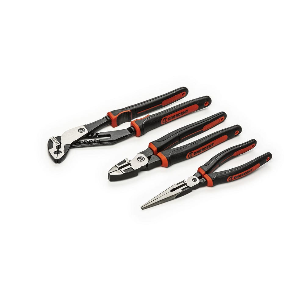 Plier Sets, Plier Type Included: Tongue & Groove  Long Nose  Linesman , Set Type: Plier Set , Container Type: Carded , Overall Length: 15 , Insulated: No  MPN:Z2SET3CG-06