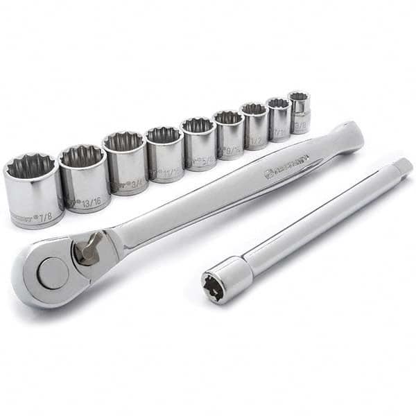 Socket Set: 16 Pc, 3/8 to 3/8