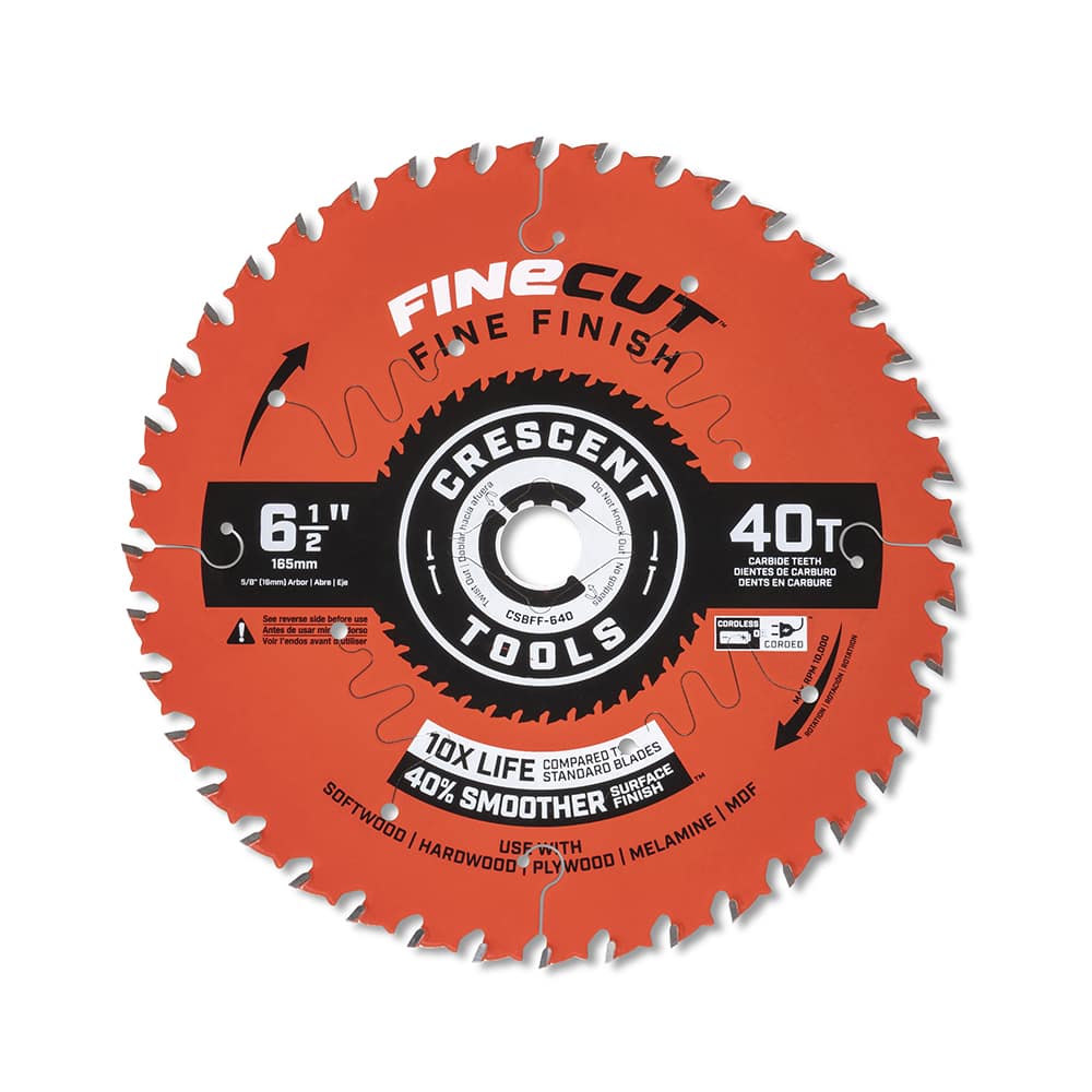 Wet & Dry Cut Saw Blade: 6-1/2