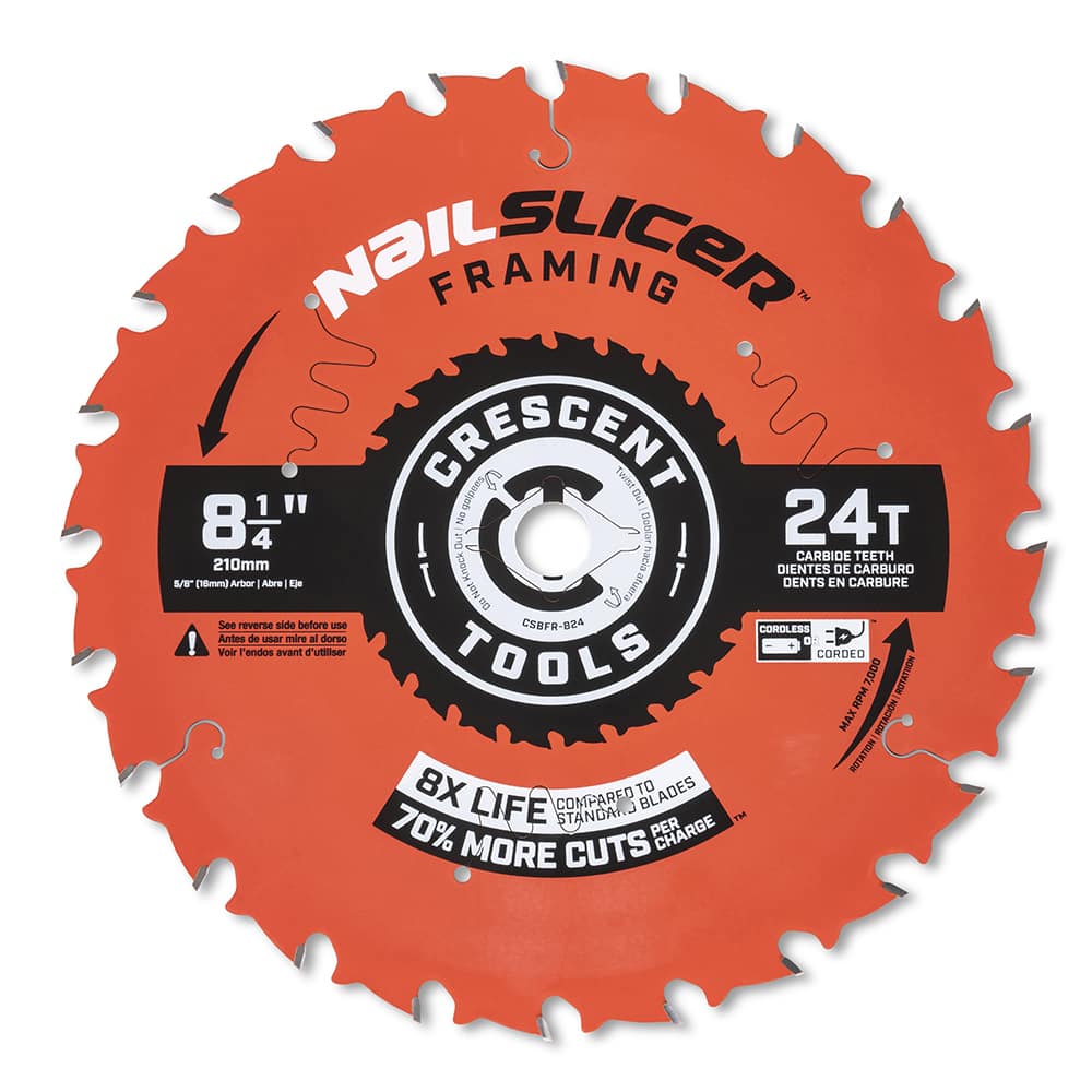 Wet & Dry Cut Saw Blade: 8-1/4