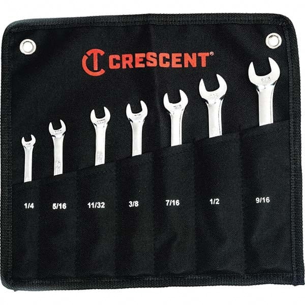 Combination Wrench Set: 7 Pc, 1/2