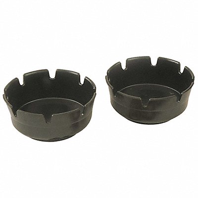 Ash Tray 4 In L Black Melamine PK12 MPN:MEL263B