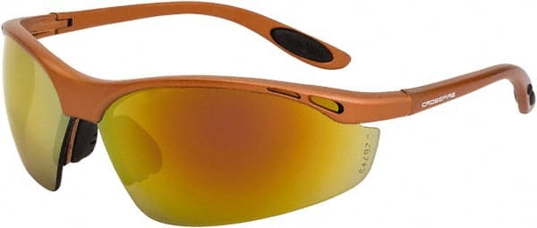 Safety Glass: Scratch-Resistant, Polycarbonate, Red Lenses, Full-Framed, UV Protection MPN:119