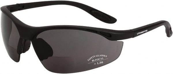 Magnifying Safety Glasses: +1.5, Smoke Gray Lenses, Anti-Fog & Scratch Resistant, ANSI Z87.1 MPN:12115