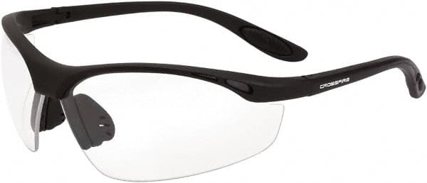 Safety Glass: Scratch-Resistant, Polycarbonate, Clear Lenses, Full-Framed, UV Protection MPN:124