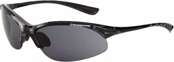 Safety Glass: Scratch-Resistant, Polycarbonate, Smoke Lenses, Full-Framed, UV Protection MPN:1541