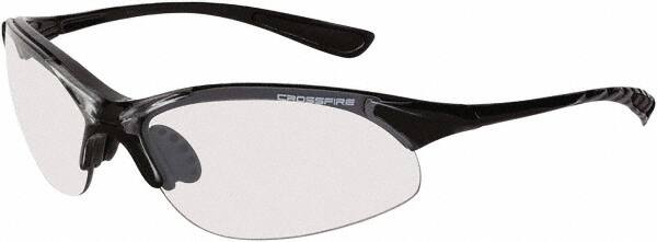 Safety Glass: Scratch-Resistant, Polycarbonate, Silver Lenses, Full-Framed, UV Protection MPN:15415