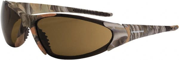 Safety Glass: Scratch-Resistant, Polycarbonate, Brown Lenses, Full-Framed, UV Protection MPN:18146