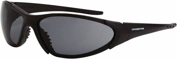 Safety Glass: Scratch-Resistant, Polycarbonate, Smoke Lenses, Full-Framed, UV Protection MPN:1821