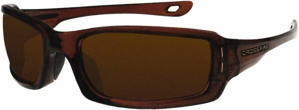 Safety Glass: Scratch-Resistant, Polycarbonate, Brown Lenses, Full-Framed, UV Protection MPN:201130