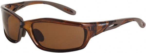 Safety Glass: Scratch-Resistant, Polycarbonate, Brown Lenses, Full-Framed, UV Protection MPN:21126