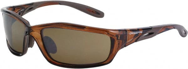 Safety Glass: Scratch-Resistant, Polycarbonate, Brown Lenses, Full-Framed, UV Protection MPN:2117