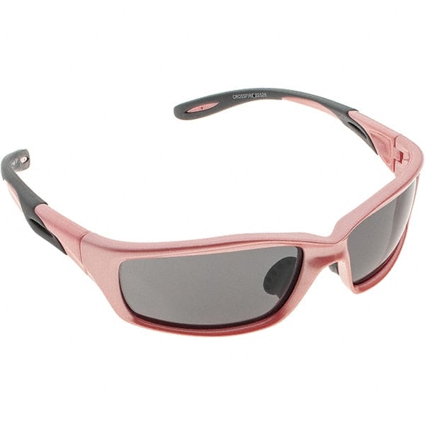 Safety Glass: Scratch-Resistant, Polycarbonate, Dark Smoke Lenses, Full-Framed, UV Protection MPN:22528