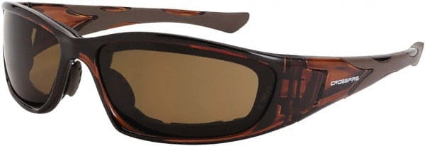 Safety Glass: Anti-Fog, Polycarbonate, Brown Lenses, Full-Framed, UV Protection MPN:24116 AF