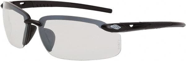 Safety Glass: Scratch-Resistant, Polycarbonate, Silver Lenses, Full-Framed, UV Protection MPN:29215