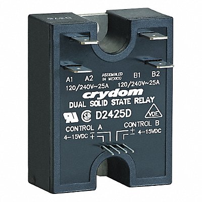 Dual Solid State Relay In 4 to 15VDC 25 MPN:D2425D