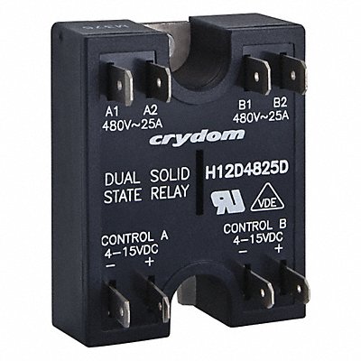 Dual Solid State Relay In 4 to 15VDC 25 MPN:H12D4825D