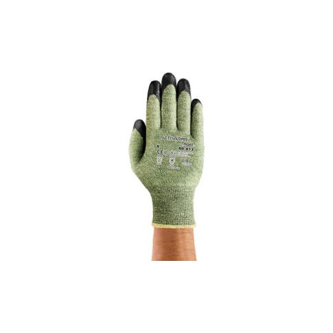 Ansell Cut Resistant Gloves,Green/Black,Sz 9,PR 80-813