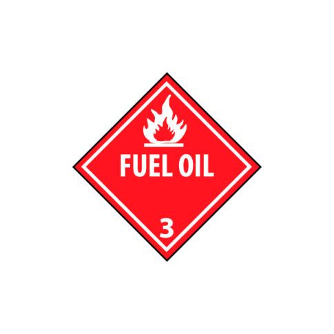 NMC™ Dot Fuel Oil Placard Sign Rigid Plastic DL100R