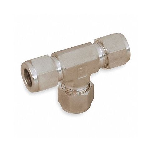 1-1/4 in. Tube O.D. - Union Tee - 316 Stainless Steel Double Ferrule  Compression Tube Fitting