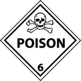 NMC™ Dot Poison 6 Placard Sign Pressure Sensitive DL8P