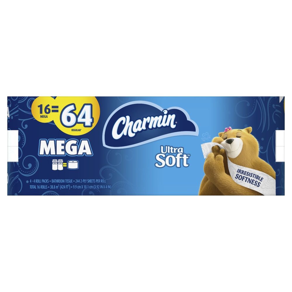 Charmin Ultra Soft Toilet Paper, White, (244 Sheets Per Roll) (6