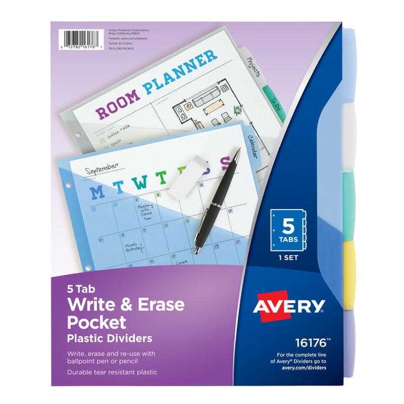 Avery Insertable Self Adhesive Index Tabs With Printable Inserts