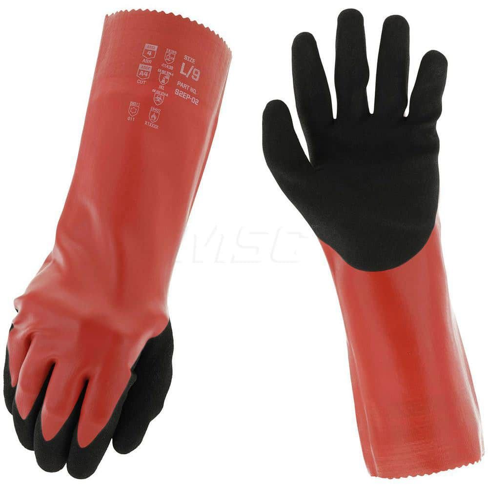 Qty 12 | Mechanix Wear Chemical Resistant Gloves: Small, 18 Mil Thick, Nitrile-Coated, Glass, HPPE & Nitrile MPN:S2EP-02-007