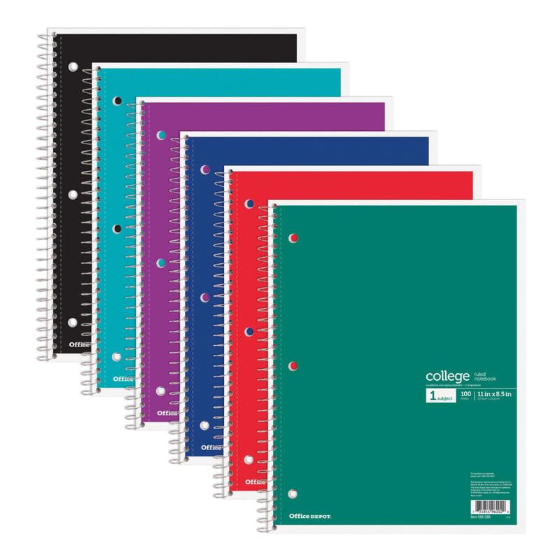 Office Depot Brand Notebook Filler Paper College Ruled 8 12 x 11 3 Hole  Punched White Pack Of 150 Sheets - Office Depot