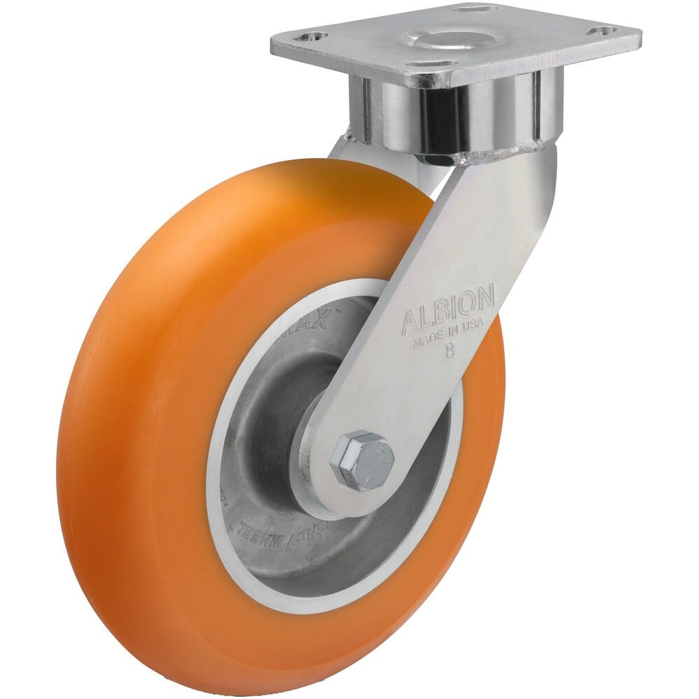 Top Plate Casters, Type: Swivel , Mount Type: Plate , Number of Wheels: 1 , Wheel Diameter (Inch): 8 , Wheel Material: Polyurethane on Aluminum  MPN:28AN08228S