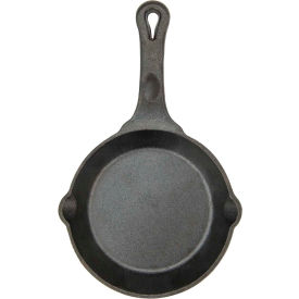 Winco CAST-6 Round Cast Iron Skillet - Pkg Qty 6 CAST-6