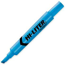 Avery® Hi-Liter Desk Style Highlighter Chisel Tip Fluorescent Blue Ink Dozen 024016