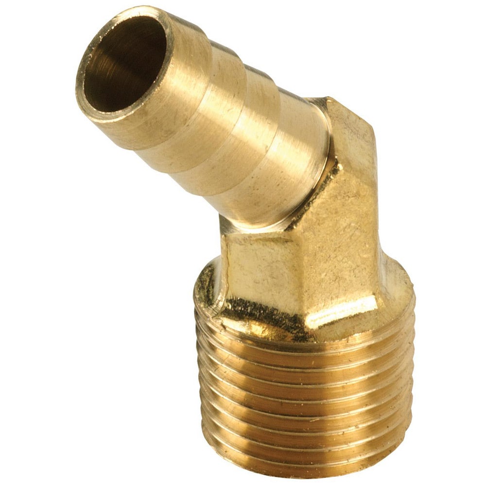 Barbed Hose Fittings, Fitting Type: Hose Barb Insert , Material: Brass , Thread Standard: NPTF , Thread Size: 1/8 , End Connection: Hose Barb x Male NPT  MPN:1390402C