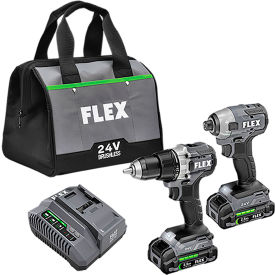 Flex Brushless 2 Tool Combo Kit w/ Drill Driver & Impact Driver 24V FXM201-2A