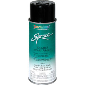 Spruce General Use Spray Paint 16 Oz. Satin Black 12 Cans/Case - 98-24 98-24