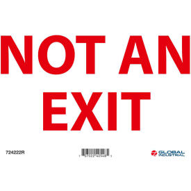 GoVets™ Not An Exit 10''W x 7'' H Rigid Plastic 222R724