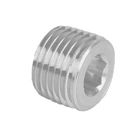 Pittsburgh Plug & Products 19521202 Hex Socket Plug 300# Galvanized Steel - 1/4'' - Pkg Qty 100 19521202