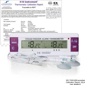 H-B DURAC Calibrated Dual Zone Electronic Thermometer with Waterproof Sensors -40/70C External 602090300