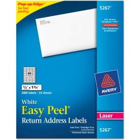 Avery® Easy Peel Laser Address Labels 1/2 x 1-3/4 White 2000/Pack AVE5267