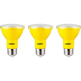 Sunlite® LED PAR20 Colored Recessed Light Bulb E26 Base 3W Yellow Pack of 3 40248-NS