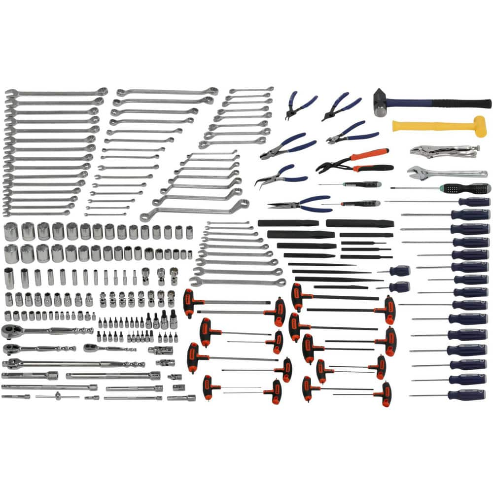 Combination Hand Tool Sets, Set Type: Mechanical Maintenance , Number Of Pieces: 251 , Measurement Type: SAE , Drive Size: 1/2, 1/4 to 3/8  MPN:JHWTMNTTB